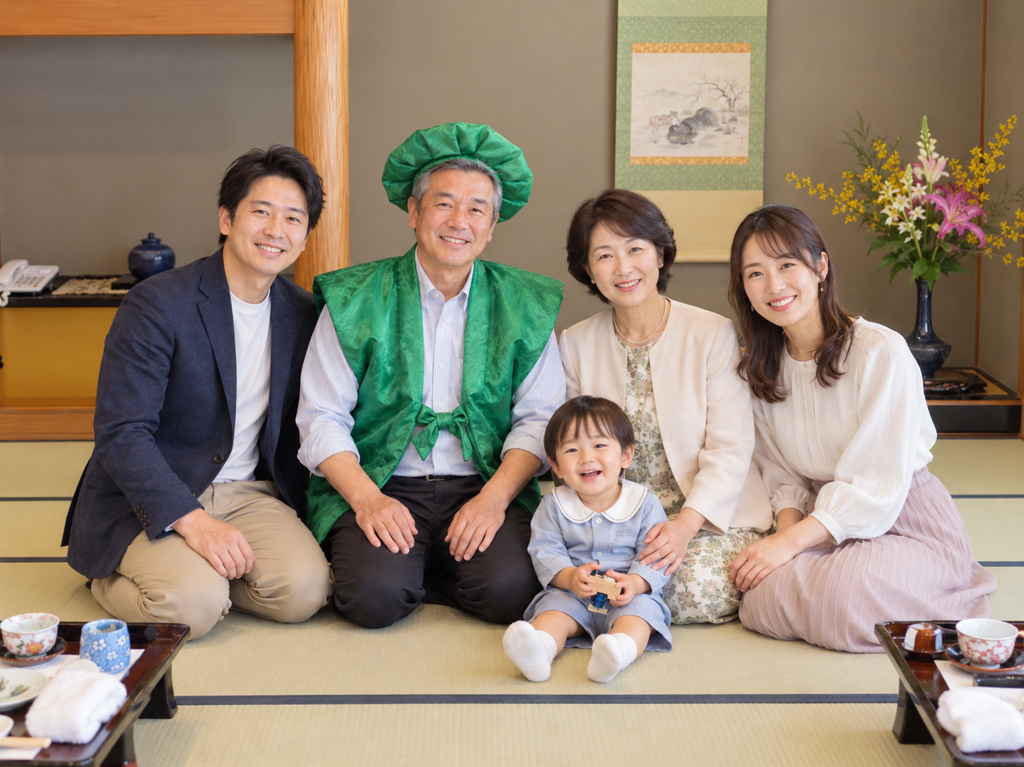 ご家族で記念撮影サービス
